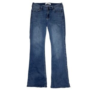 Hollister Curvy Mid-Rise Bootcut Jeans Medium Wash Blue Classic Stretch 10L W30L